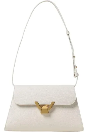 Coccinelle Taske, Dame, Hvid, ONE SIZE, Uld, Sølv Skuldertaske Elegant og Praktisk