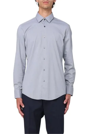 HUGO BOSS Skjorte, Herre, Blå, XL, Bomuld, Klassisk Skjorte Blå