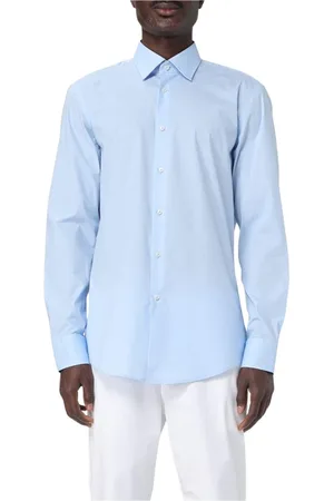 HUGO BOSS Skjorte, Herre, Blå, 6XL, Bomuld, Elegant Violet Langærmet Skjorte