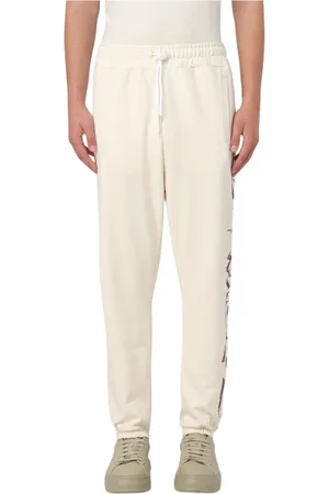 DISCLAIMER Bukser, Herre, , XL, Bomuld, Grafiske Afslappede Sweatpants i Gul Creme