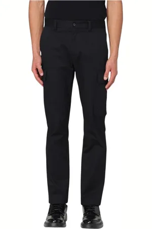 Dolce & Gabbana Bukser, Herre, Sort, L, Sorte Cargo Bukser med Lommer