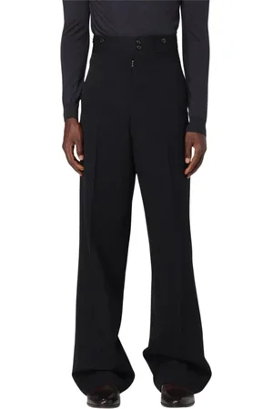 Maison Margiela Bukser, Herre, Sort, 2XS, Uld, Bred Ben Sort Bukser Stilfuld