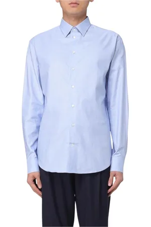 Emporio Armani Skjorte, Herre, Blå, L, Bomuld, Klassisk Formel Skjorte Moderne Elegance
