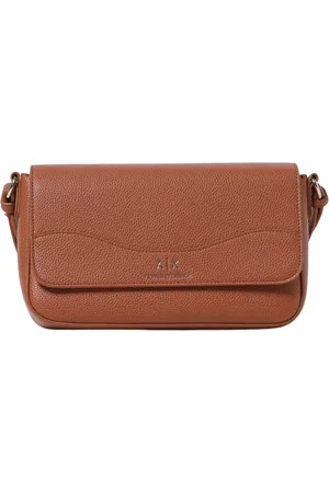 Armani Exchange Taske, Dame, Brun, ONE SIZE, Uld, Sort Læder Crossbody Skuldertaske