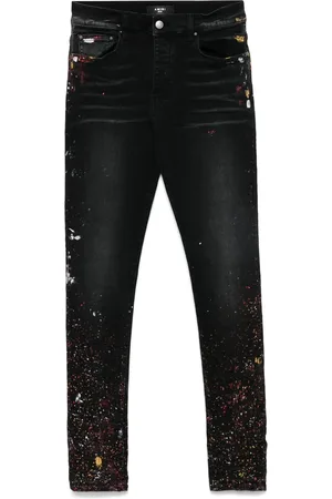 AMIRI Jeans, Herre, Sort, W31, Sort Maling Splatter Klassiske Jeans