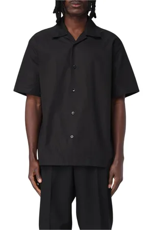 Jil Sander Skjorte, Herre, Sort, M, Bomuld, Sort Skjorte Minimalistisk Design