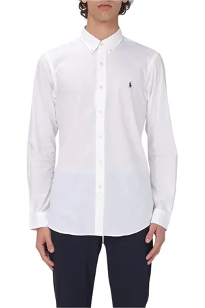 Ralph Lauren Skjorte, Herre, Hvid, XL, Bomuld, Klassisk Hvid Langærmet Skjorte