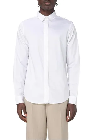 Armani Exchange Skjorte, Herre, Hvid, L, Bomuld, Klassisk Hvid Bomuldsskjorte