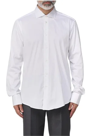 Brian Dales Skjorte, Herre, Hvid, 2XL, Bomuld, Hvid Langærmet Skjortekjole