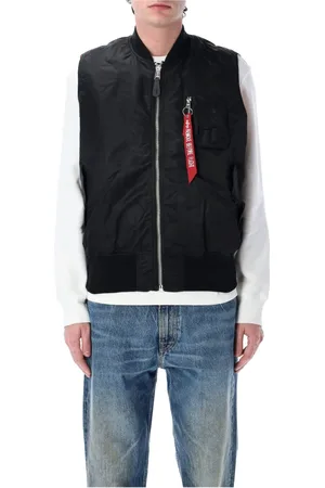 Alpha Industries Jakke, Herre, Sort, XL, Polyester, Klassisk Ma-1 Vest