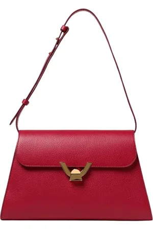 Coccinelle Taske, Dame, Rød, ONE SIZE, Uld, Vin Trapezoidal Skuldertaske