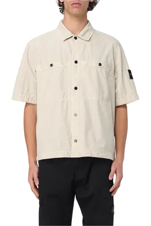 Stone Island Skjorte, Herre, , M, Bomuld, Militærinspireret bomuldsskjorte