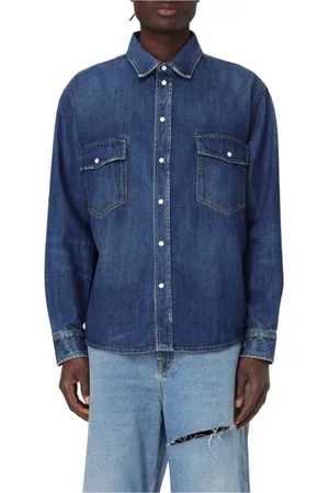 1989 STUDIO Skjorte, Herre, Blå, XL, Denim, Premium Denim Relaxed Fit Skjorte