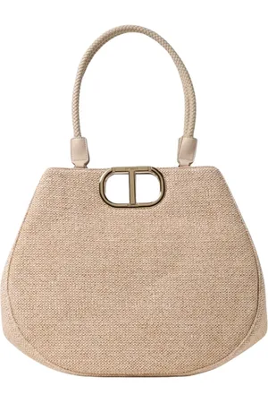 Twin-Set Taske, Dame, , ONE SIZE, Uld, Elegant Straw Tote Bag