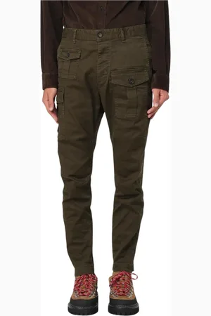 Dsquared2 Bukser, Herre, Grøn, M, Uld, Militære Cargo Bukser