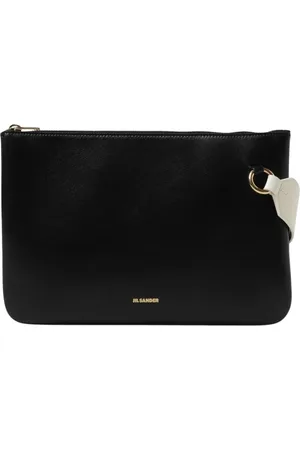 Jil Sander Taske, Dame, Sort, ONE SIZE, Uld, Sort læder skuldertaske