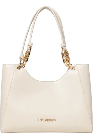 Moschino Taske, Dame, , ONE SIZE, Uld, Elegant Ivory Skuldertaske Tote