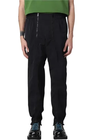 Bottega Veneta Bukser, Herre, Sort, M, Nylon, Elegant Zip Bukser