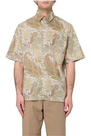 Etro Skjorte, Herre, , S, Uld, Stilfuld Paisley Print Skjorte