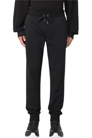 Dolce & Gabbana Bukser, Herre, Sort, XL, Bomuld, Afslappede Behagelige Sorte Bukser