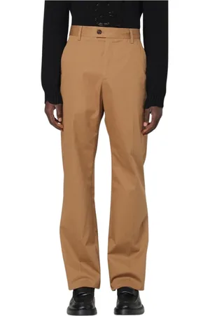 Alexander McQueen Bukser, Herre, Brun, M, Bomuld, Marineblå Straight Leg Chinos