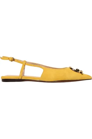 Coccinelle Sko, Dame, Gul, 40 EU, Suede, Metal Spænde Slingback Flats Nude