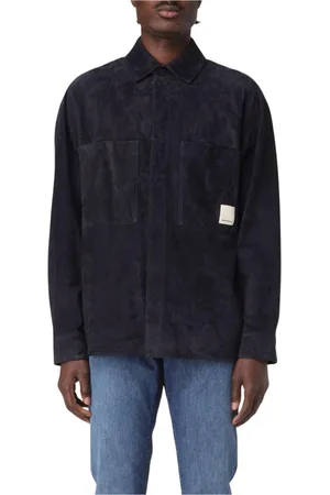 Emporio Armani Jakke, Herre, Blå, XL, Blå Ruskind Lomme Blazer