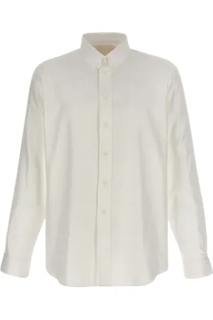 Givenchy Skjorte, Herre, Hvid, 5XL, Bomuld, Elegant Gul Krem Skjorte