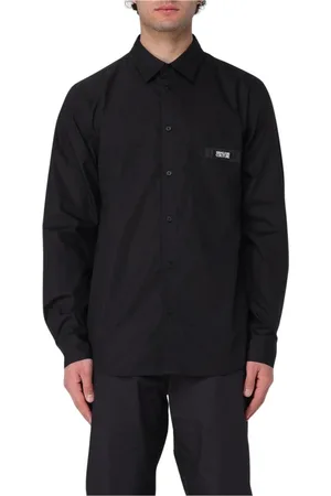 VERSACE Skjorte, Herre, Sort, M, Bomuld, Sort langærmet skjorte