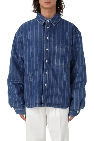 Jacquemus Skjorte, Herre, Blå, M, Denim, Klassisk Blå Denim Skjorte