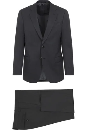 Giorgio Armani Jakkesæt, Herre, Grå, M, Uld, Elegant Gråt Jakkesæt