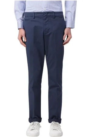 Dondup Bukser, Herre, Blå, W31, Klassiske Straight Leg Chinos