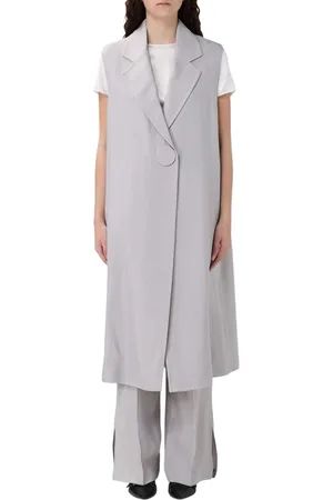 MEIMEIJ Frakke, Dame, Hvid, XS, Elegant Ærmeløs Vest Frakke