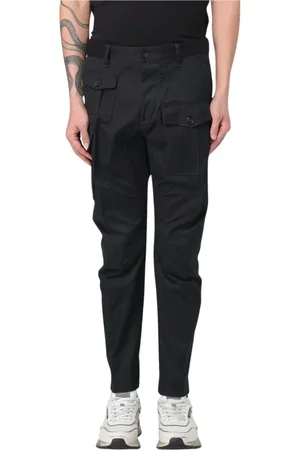 Dsquared2 Bukser, Herre, Sort, L, Uld, Sorte Cargo Bukser Stilfuldt Design