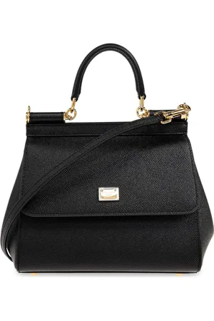 Dolce & Gabbana Taske, Dame, Sort, ONE SIZE, Uld, Sort Foldover Top Skuldertaske