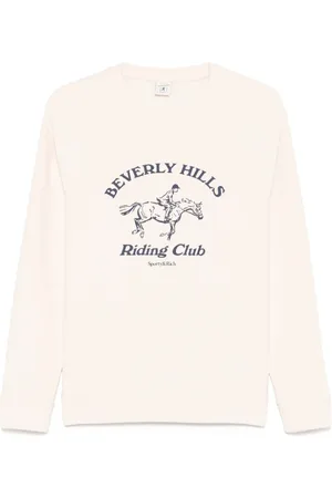 Sporty & Rich Strik, Dame, , S, Sporty Cream Sweater St082626255Cr