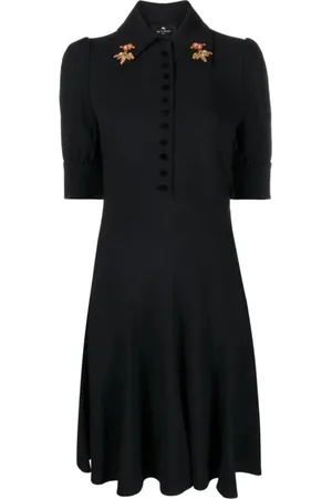 Etro Kjole, Dame, Sort, M, Uld, Skjortekjole