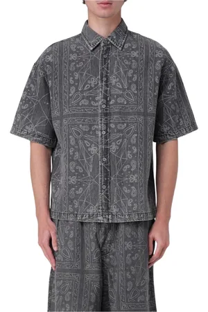 Armani Exchange Skjorte, Herre, Grå, S, Uld, Sort Button-Up Skjorte