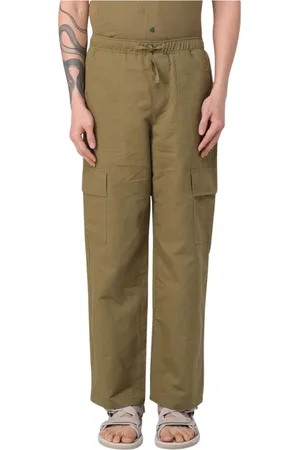 Colmar Bukser, Herre, Grøn, S, Linned, Beige Linned Cargo Snørebåndsbukser