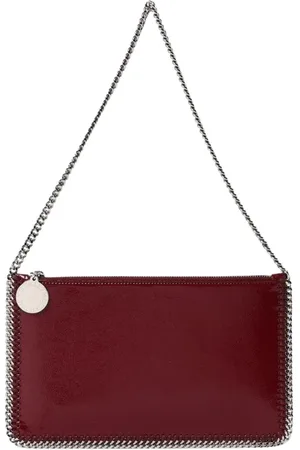 Stella McCartney Taske, Dame, Rød, ONE SIZE, Uld, Burgundy Chain Wallet Lynlås Lukning