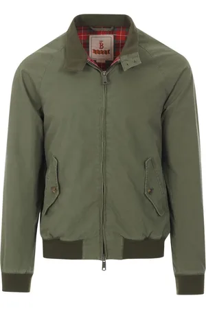 Baracuta Jakke, Herre, Grøn, XS, Bomuld, Klassisk Harrington-jakke i Army