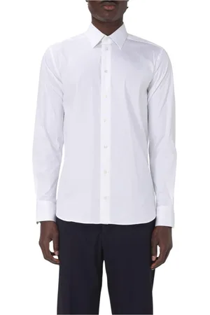 Emporio Armani Skjorte, Herre, Hvid, 3XL, Bomuld, Hvid Skjorte Klassisk Pasform