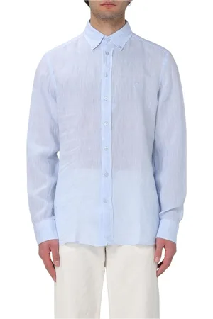 Etro Skjorte, Herre, Blå, 3XL, Linned, Blå Linned Skjorte