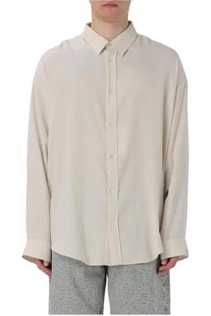 Acne Studios Skjorte, Herre, Hvid, S, Bomuld, Hvid Bomuld Afslappet Skjorte