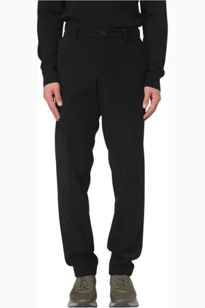 HUGO BOSS Bukser, Herre, Sort, 2XL, Bomuld, Ribbed Cotton Casual Bukser