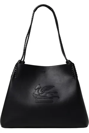 Etro Taske, Dame, Sort, ONE SIZE, Uld, Præget Tote Taske i Kakao