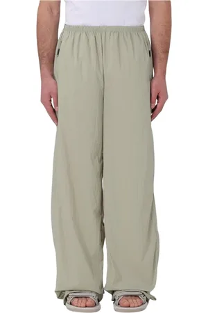 Rains Bukser, Herre, Grøn, L, Polyester, Moderne Æblegrønne Wide Leg Bukser