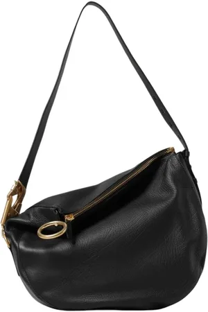 Burberry Taske, Dame, Sort, ONE SIZE, Uld, Elegant Sort Skuldertaske