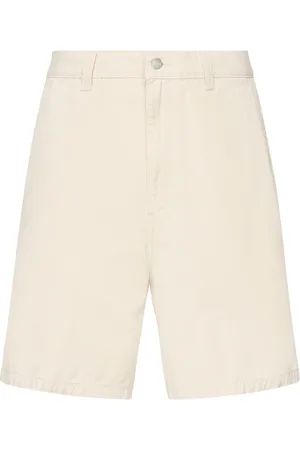 Carhartt Shorts, Herre, Hvid, XL, Uld, Hvide Shorts med Tredobbelt Syning