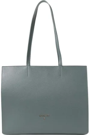 Patrizia Pepe Taske, Dame, Grøn, ONE SIZE, Uld, Elegant Læder Skuldertaske